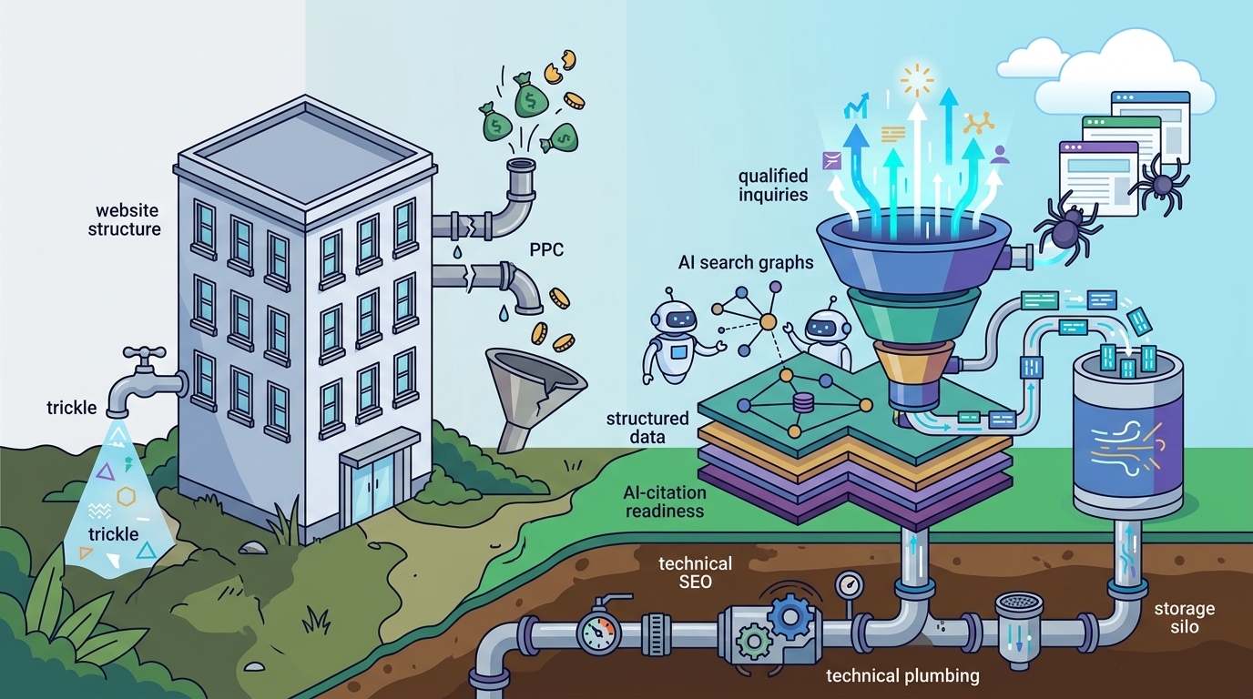 How can I optimize my website for search engines to attract more B2B leads? - synchronicitydesigns.com