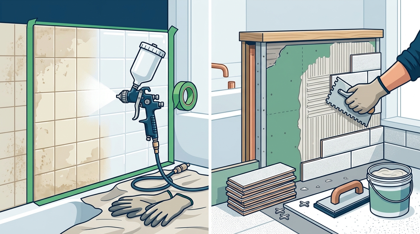 Reglazing Your Tile Surround vs. Installing New Tile: A Complete Cost Comparison