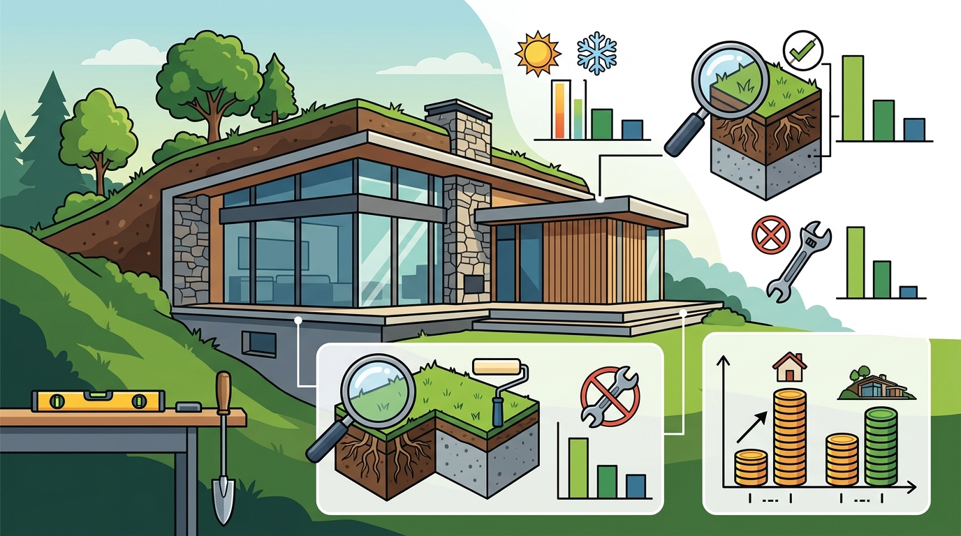 How Earth-Sheltered Construction Impacts the Long-Term Maintenance Costs of a Luxury Villa