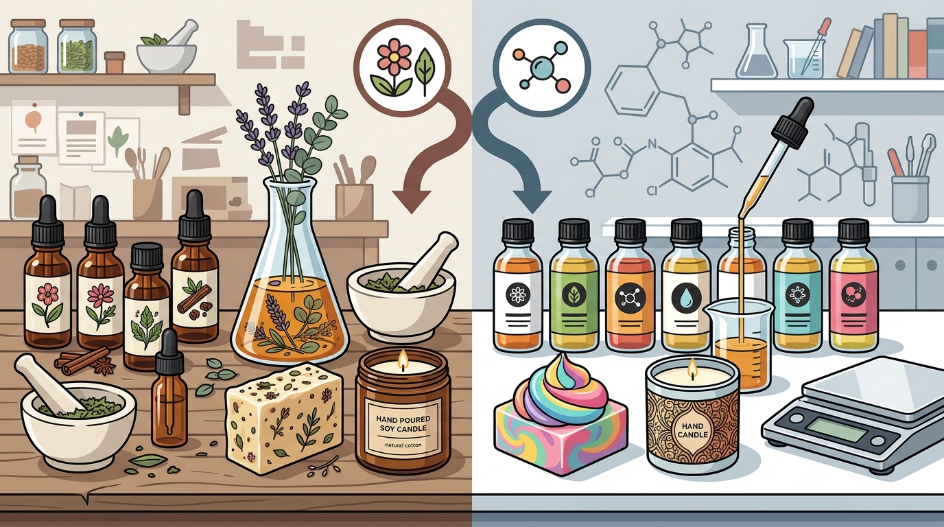 What's the difference between natural and synthetic fragrance oils for crafting, candle making or soap making? - makesy.com