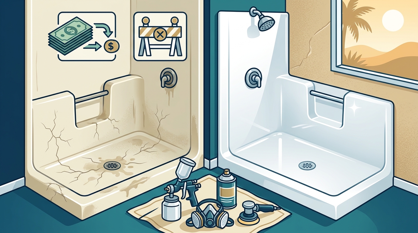 Who Can Fix and Refinish a Fiberglass Shower Near Corona, CA Without Replacing It?