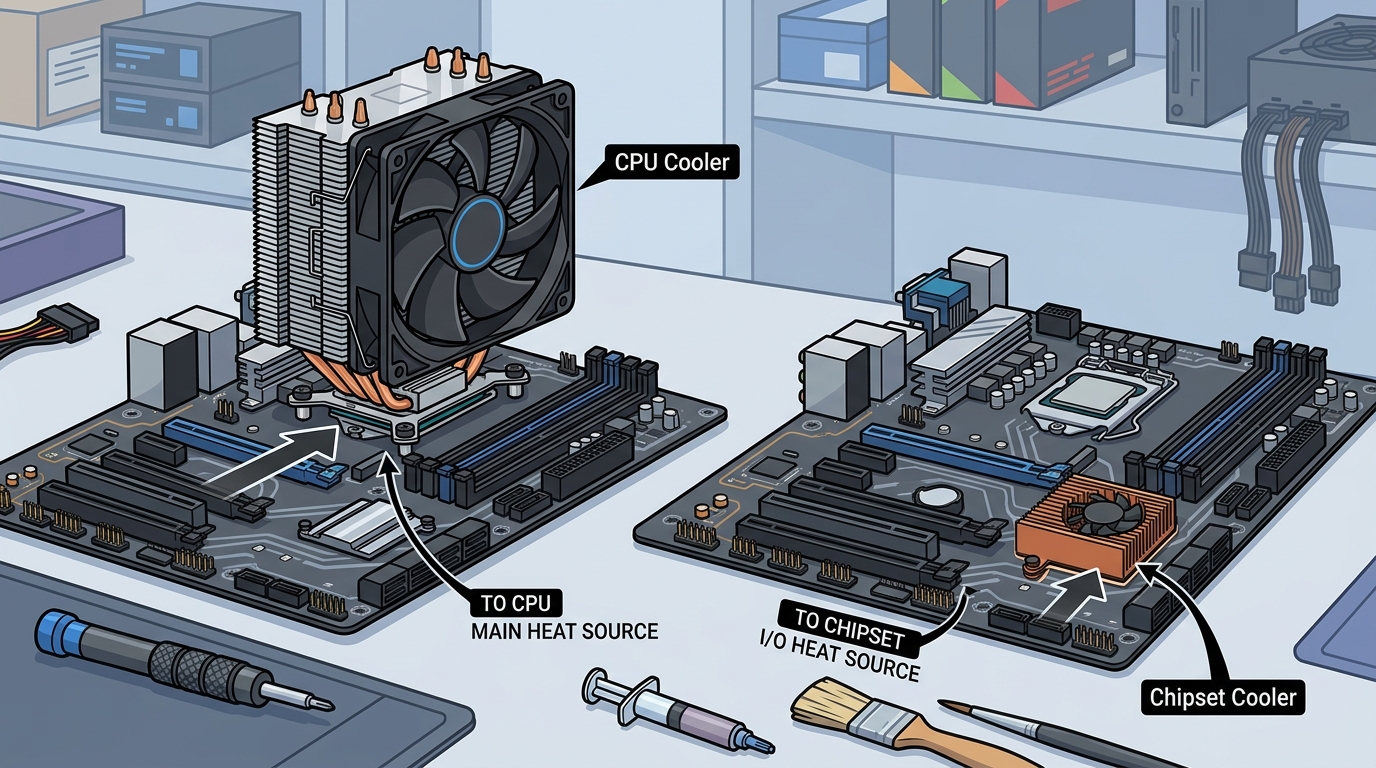 CPU Cooler vs. Chipset Cooler: What Every PC Builder Needs to Know