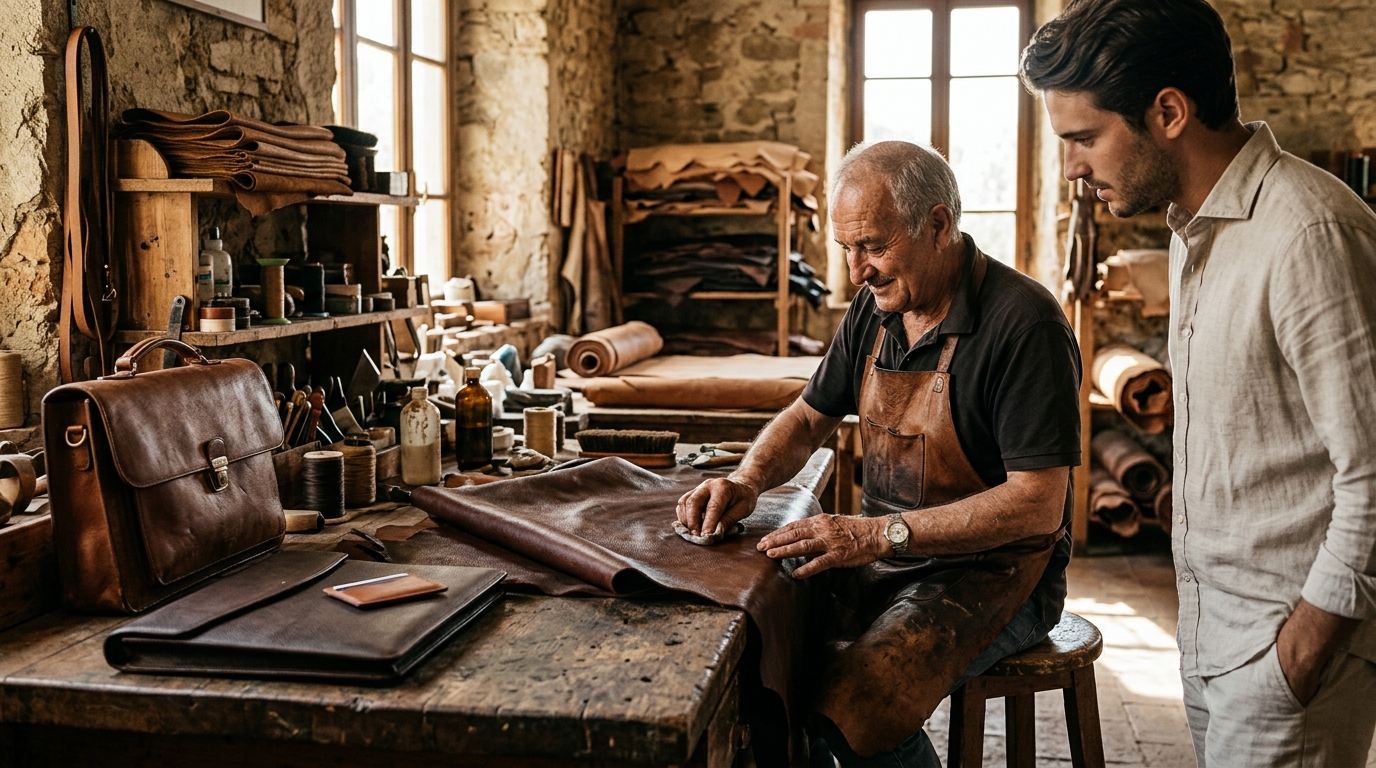 The Leather Behind the Label: How Italian and French Tanning Traditions Shape Luxury Business Accessories