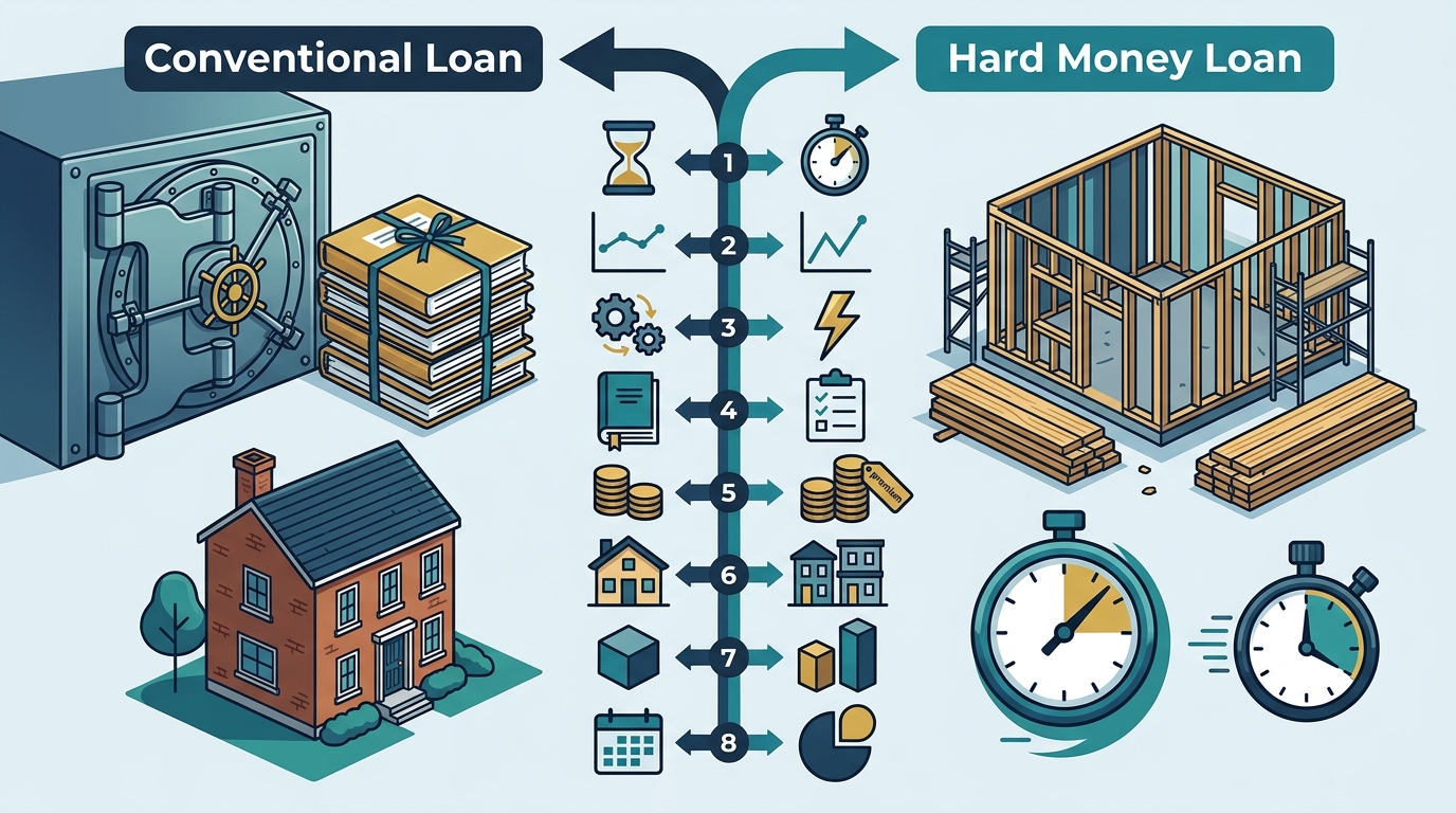 Conventional vs. Hard Money Loans: 8 Critical Factors to Compare Before You Borrow