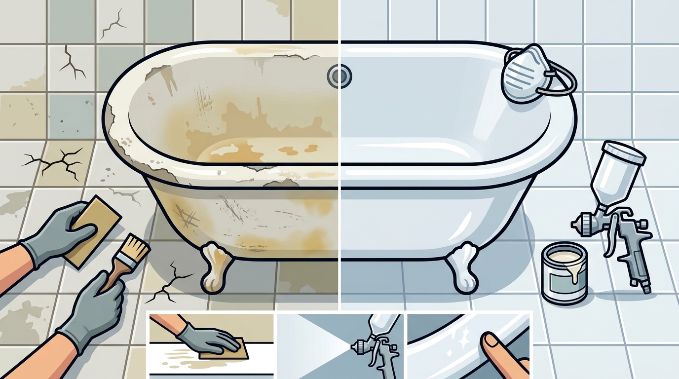 How to Give Your Old Porcelain Tub a New Look Without Replacing It