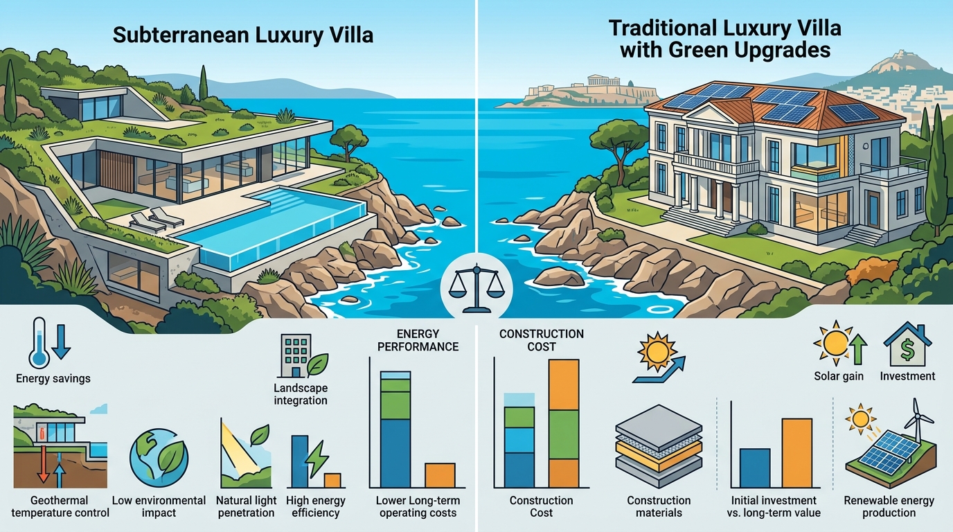 Subterranean vs Traditional Luxury Villa for Coastal Living