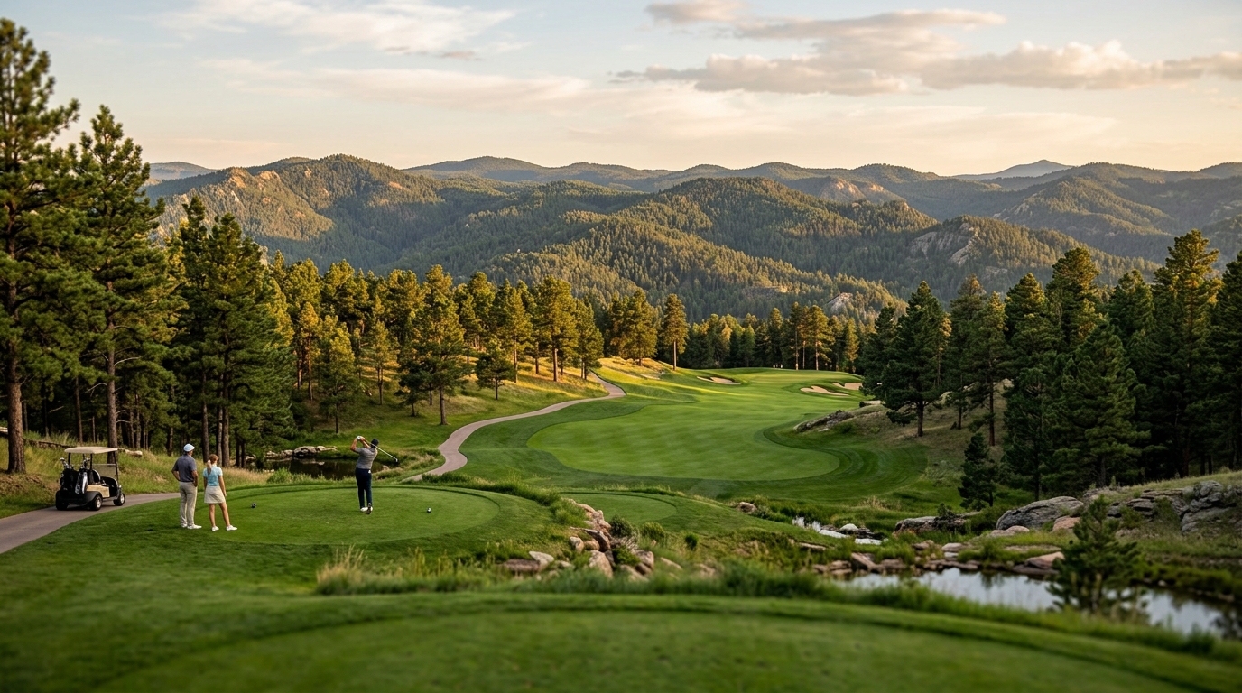 Scenic Golf in the Black Hills With National Forest Views