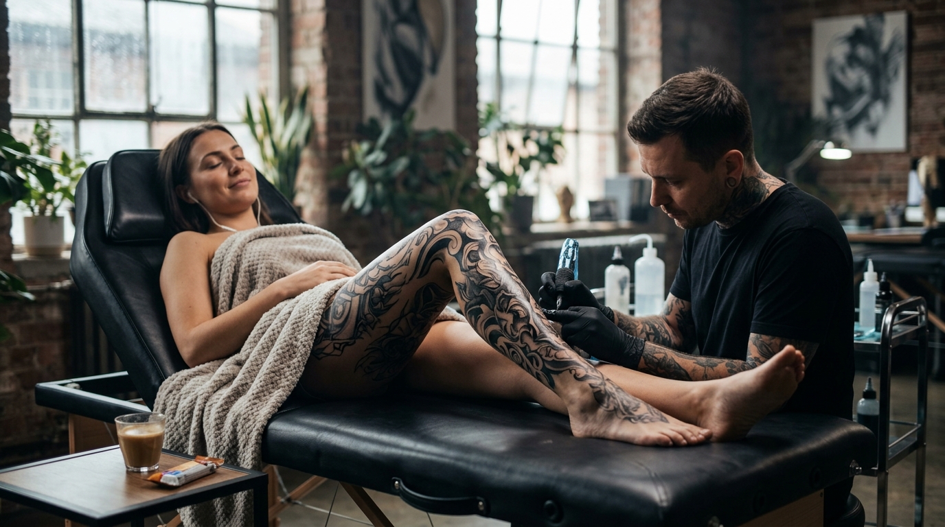 Managing Pain During a Long Tattoo Session: A Guide