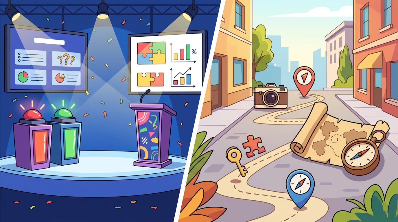 Corporate Game Shows vs City Scavenger Hunts for Teams
