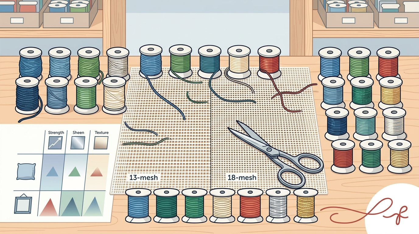 How to Choose the Right Thread for a Needlepoint Canvas
