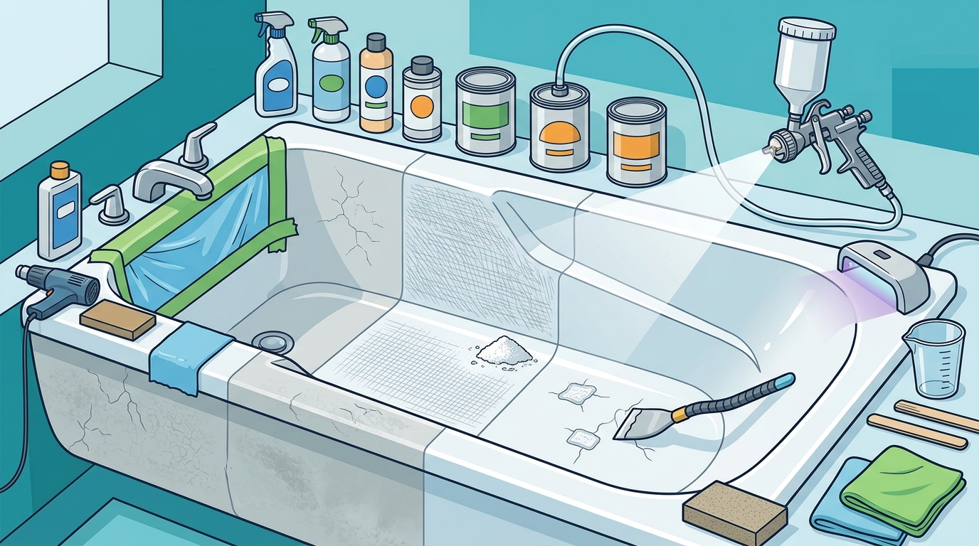 Fiberglass Tub Refinishing Process: How It Differs