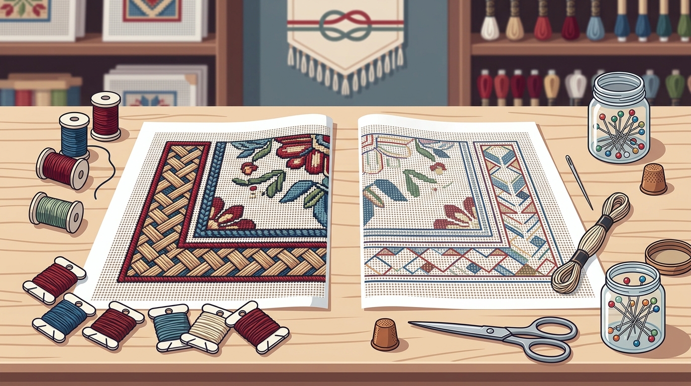 Pre-Stitched vs Non-Pre-Stitched Needlepoint Canvas Explained
