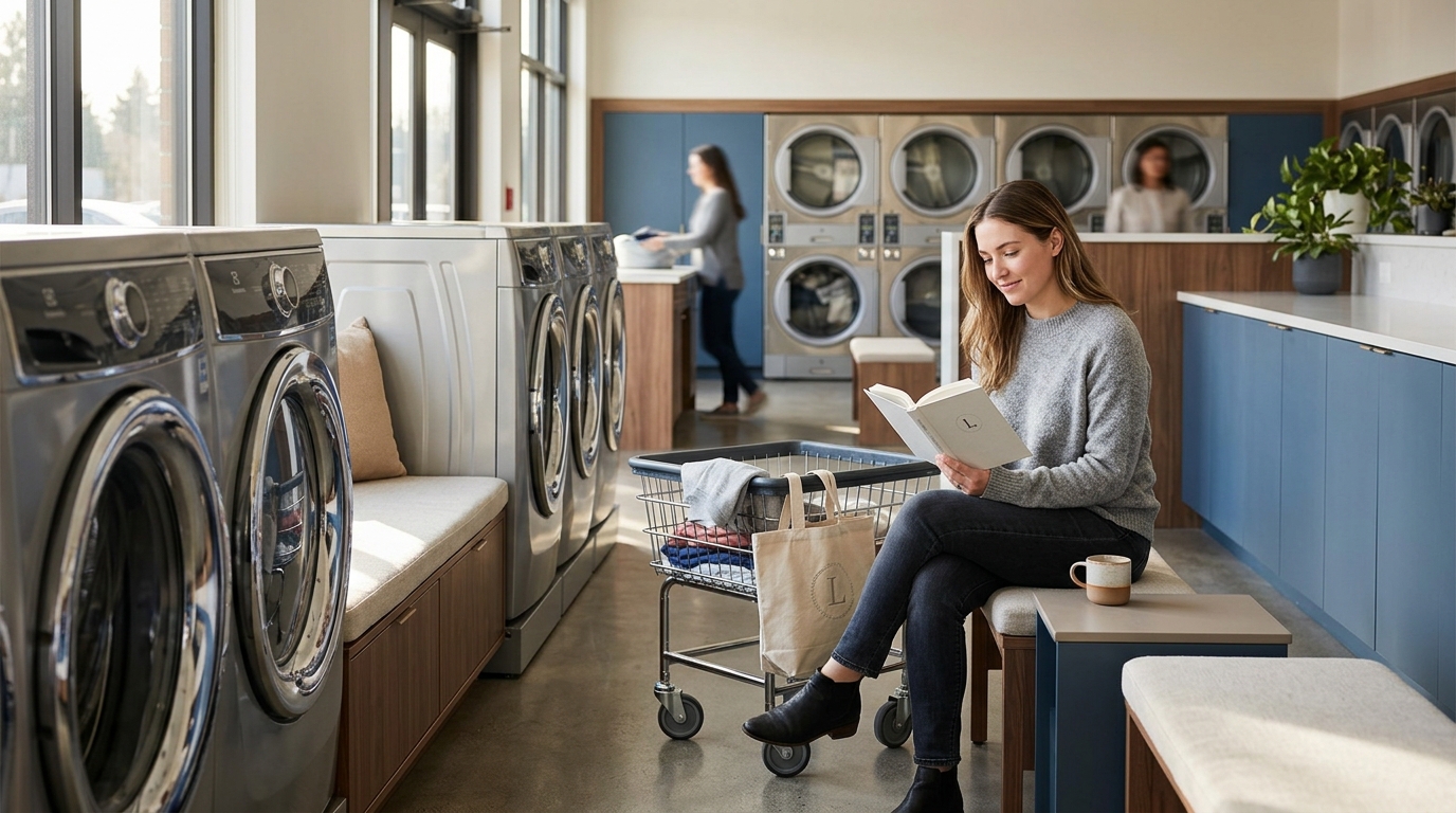 Clean High-End Laundromat Near North Seattle | Lumin Laundry