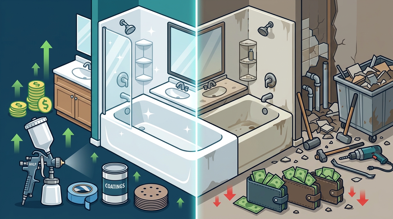 Save Money Refinishing Your Bathroom vs Buying New Fixtures