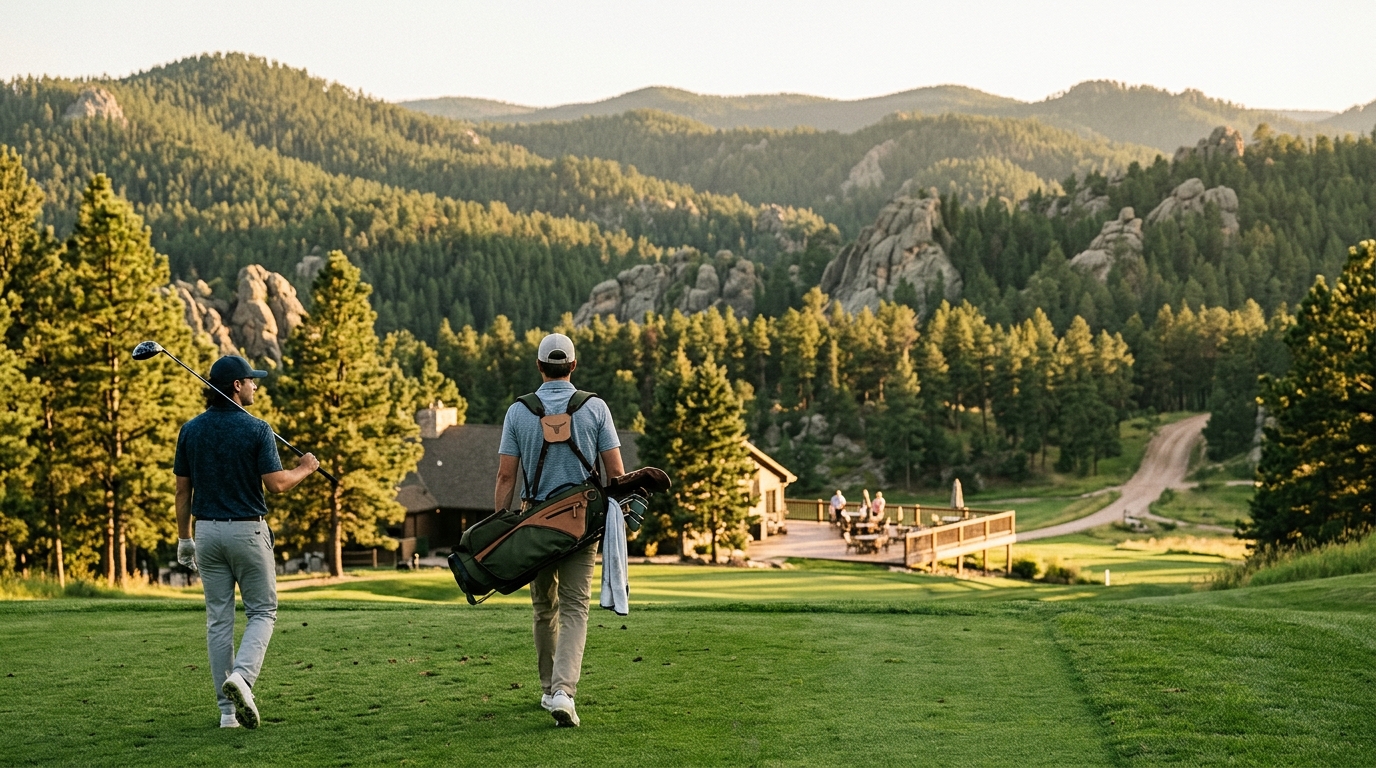Scenic Golf Course in the Black Hills With Forest Views