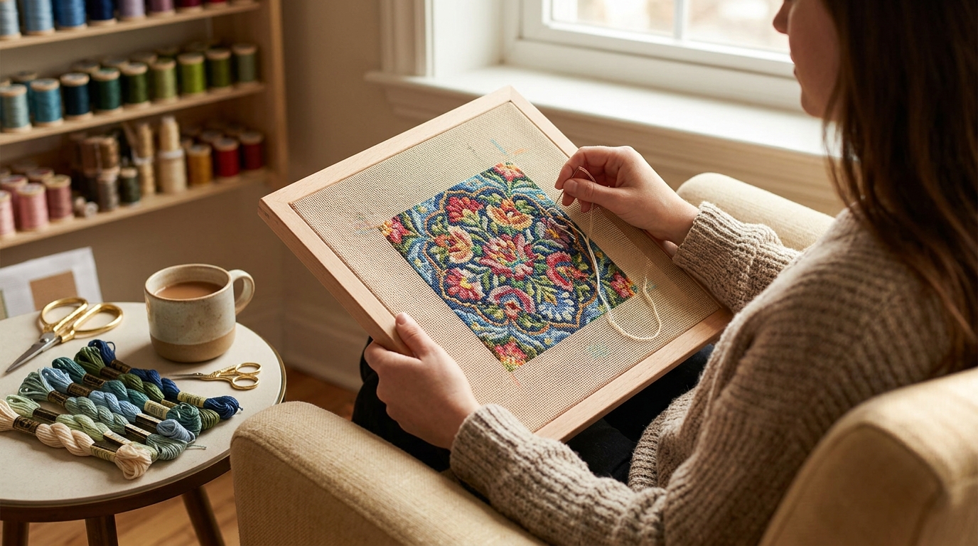 Pre-Stitched vs Non-Pre-Stitched Needlepoint Canvas