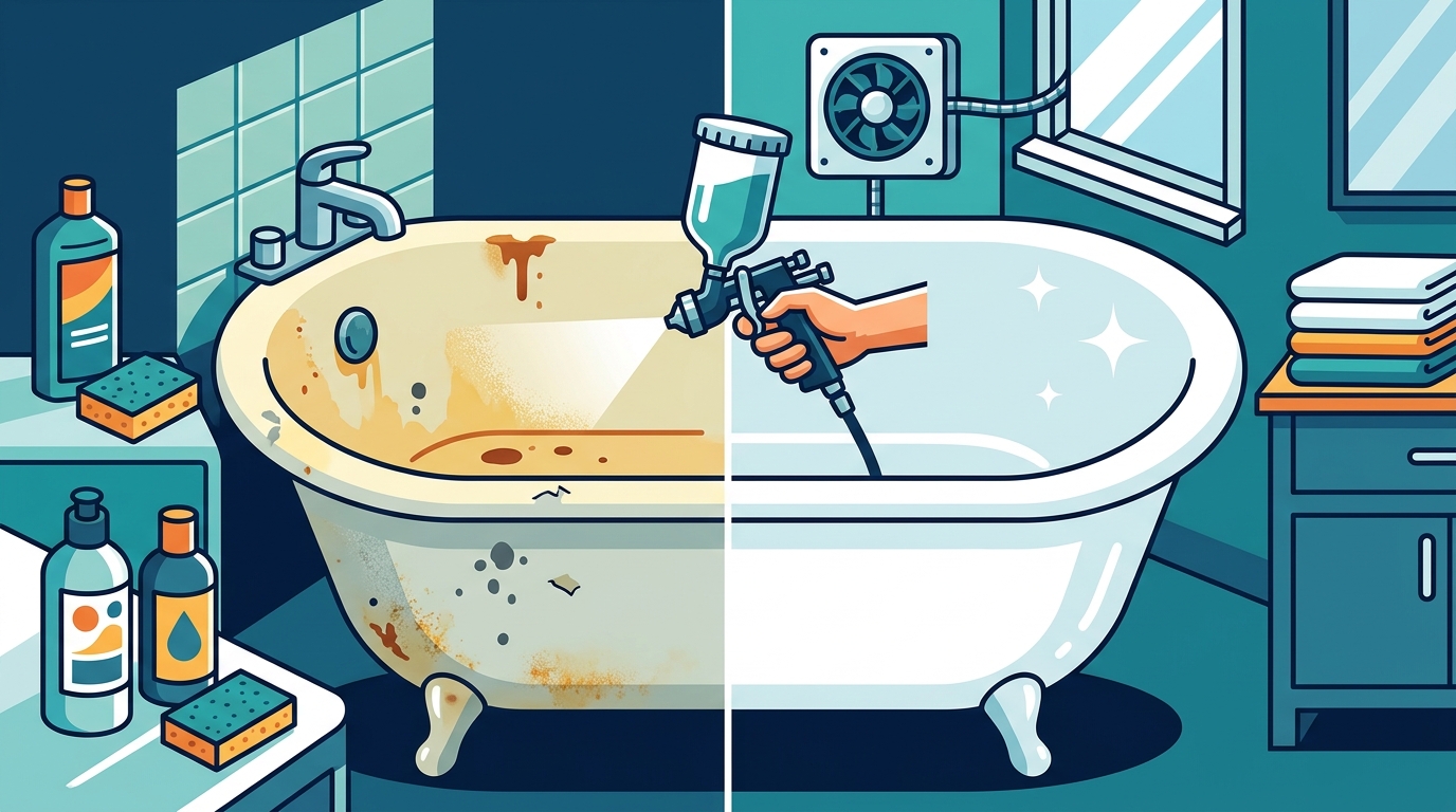 How to Restore a Worn-Out Stained Bathtub Without Replacing It