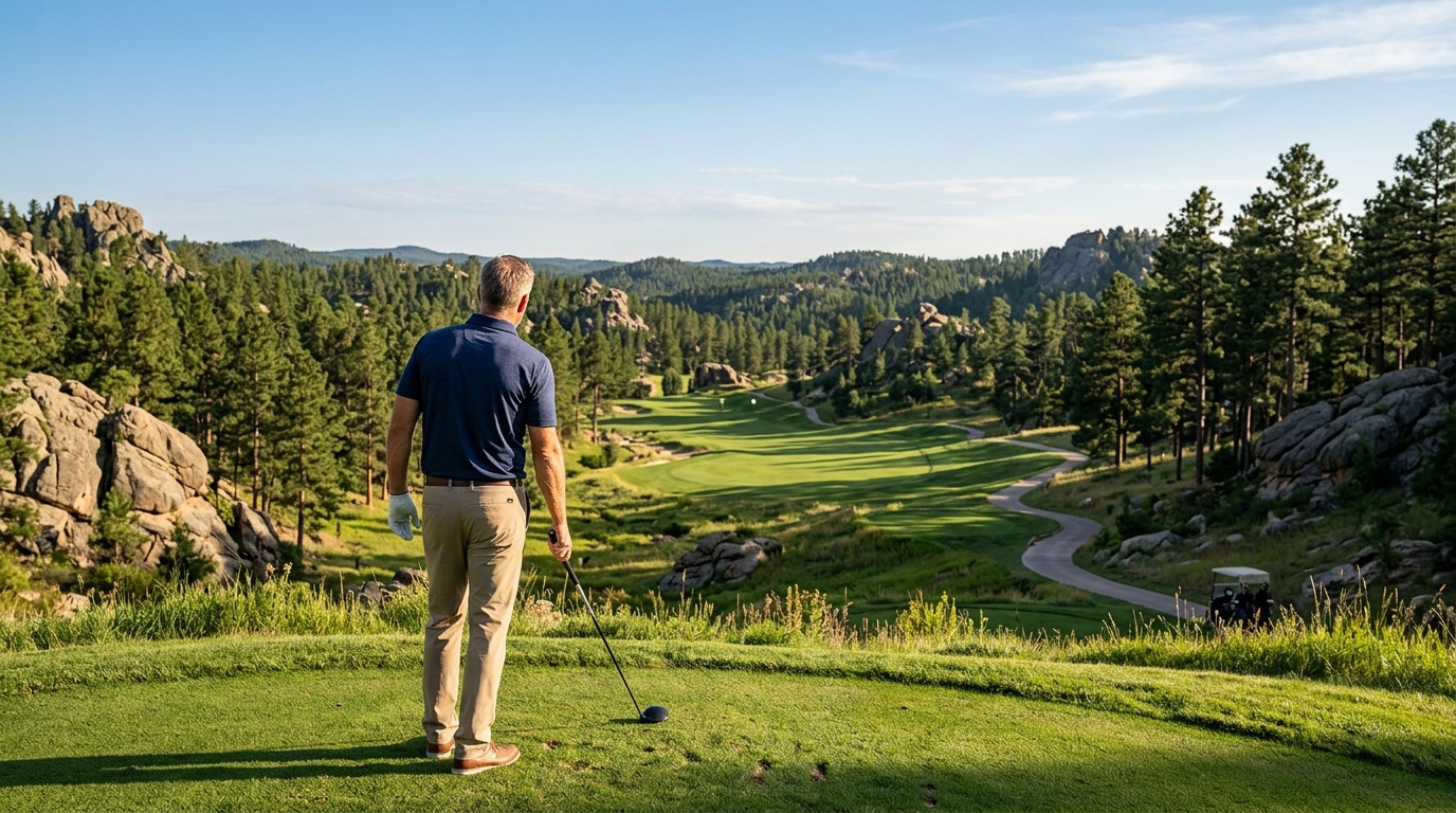 Scenic Golf in the Black Hills With National Forest Views