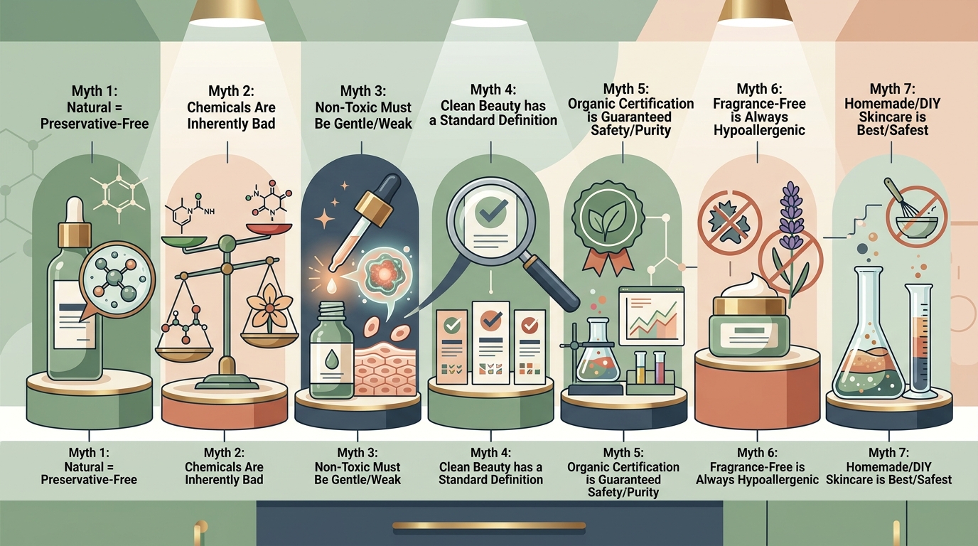 Non-Toxic Skincare Misconceptions: 7 Myths Debunked