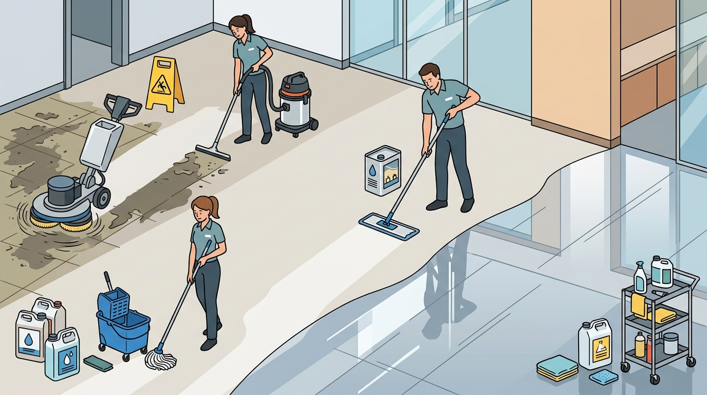 Commercial Floor Stripping and Waxing: Steps Explained