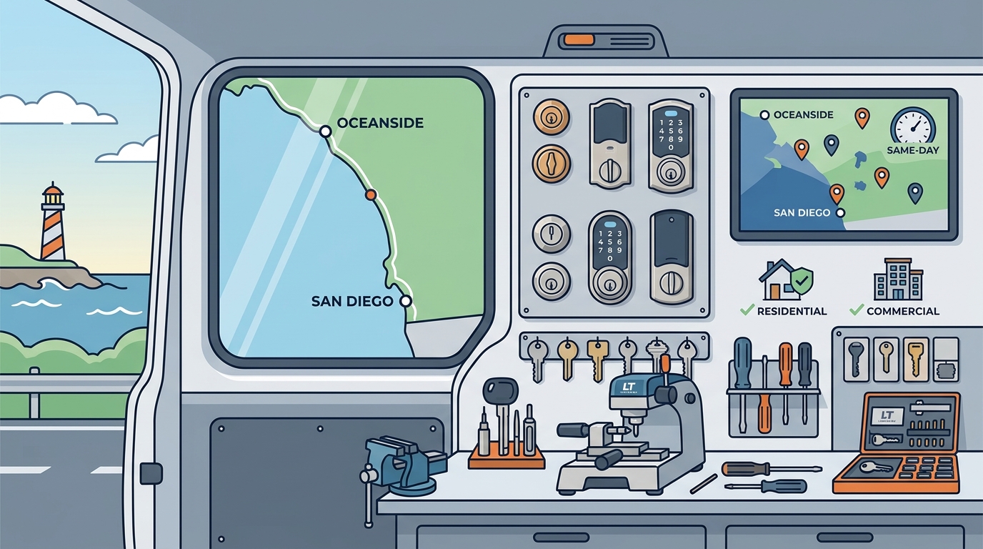 Local Locksmith From Oceanside to San Diego | LT Lock & Key