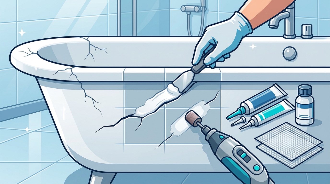Best Way to Repair a Cracked Fiberglass Tub in 2025