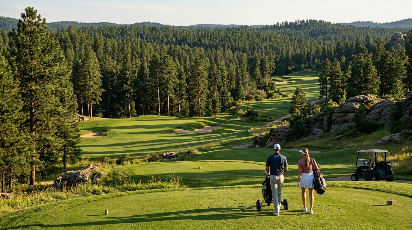 Scenic Golf in the Black Hills With National Forest Views