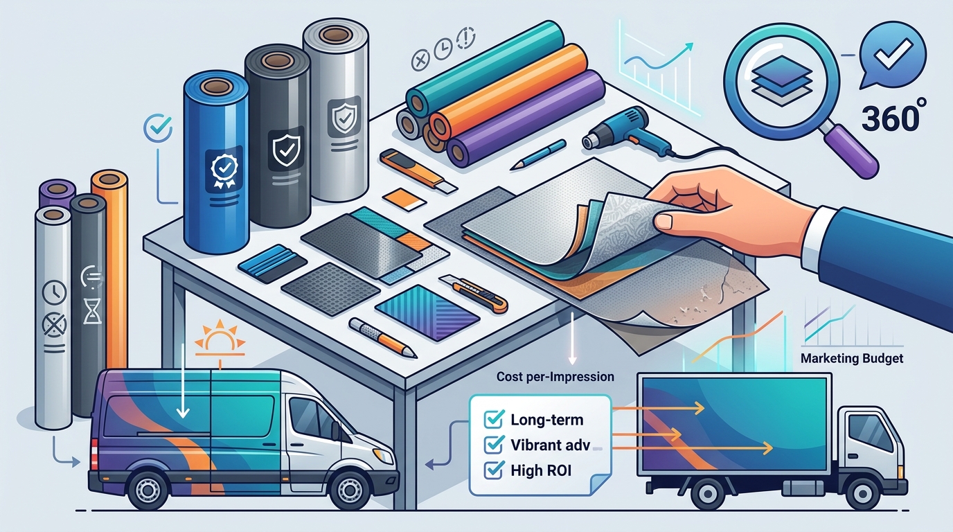How to Choose the Right Material for a Commercial Vehicle Wrap