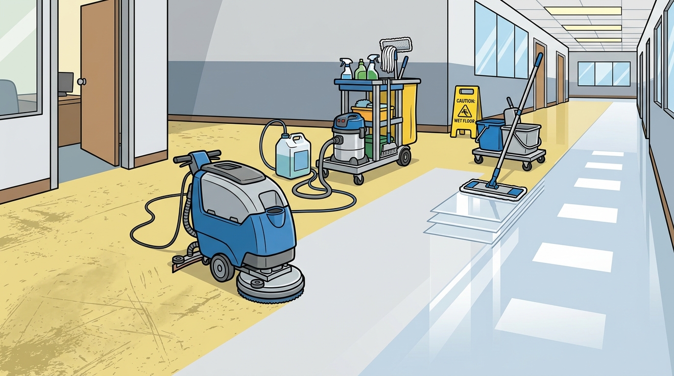 Commercial Floor Stripping and Waxing: Step-by-Step Guide