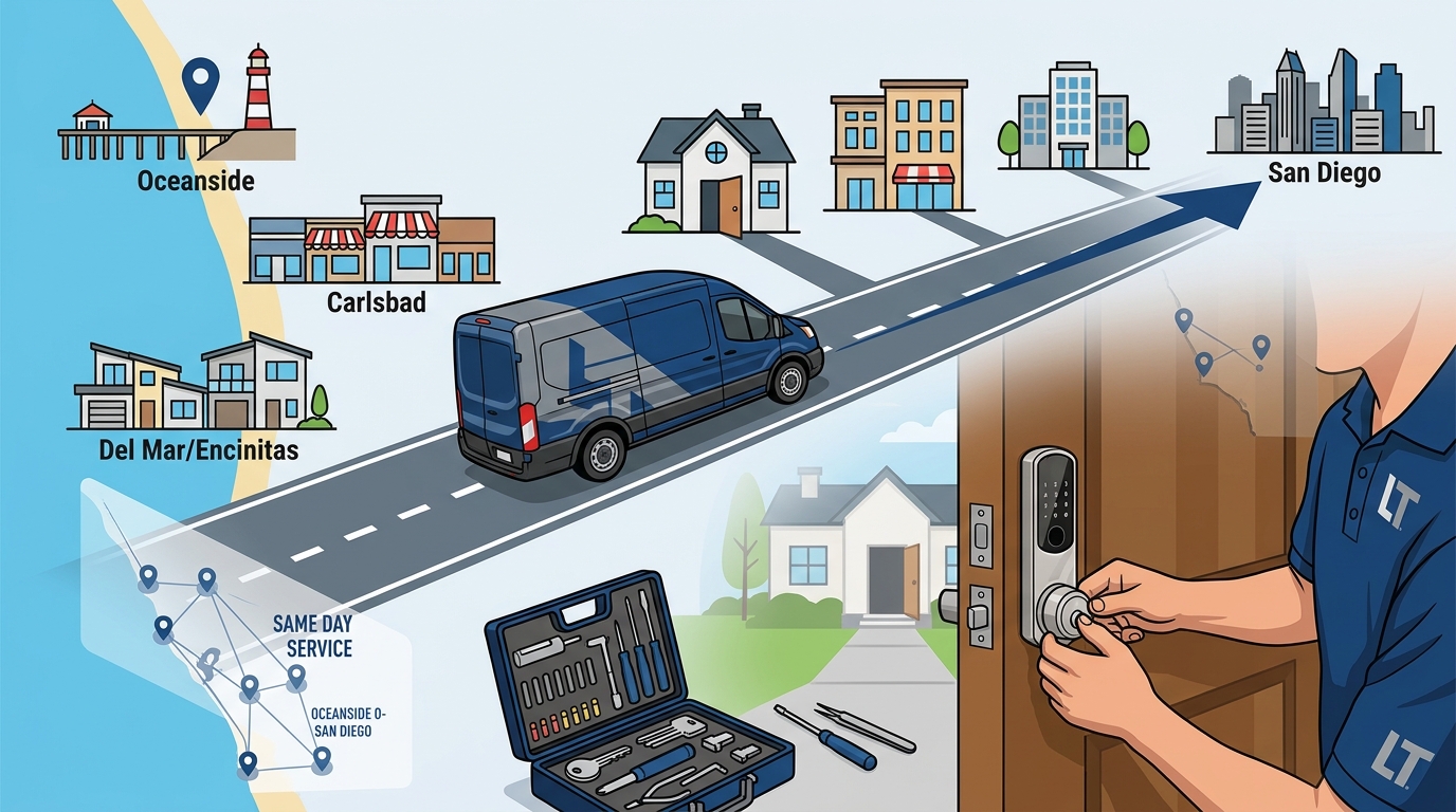 Local Locksmith From Oceanside to San Diego | LT Lock & Key