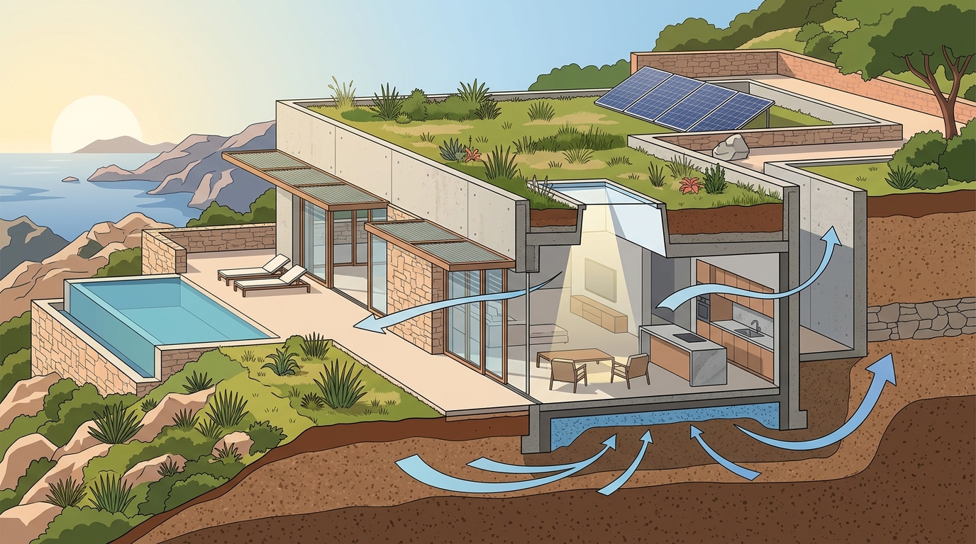 Earth-Sheltered Architecture: Energy Efficiency in Hot Climates