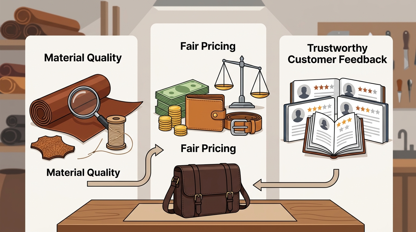How do I compare and choose the best leather goods provider based on quality, price, and customer reviews? - trevony.com