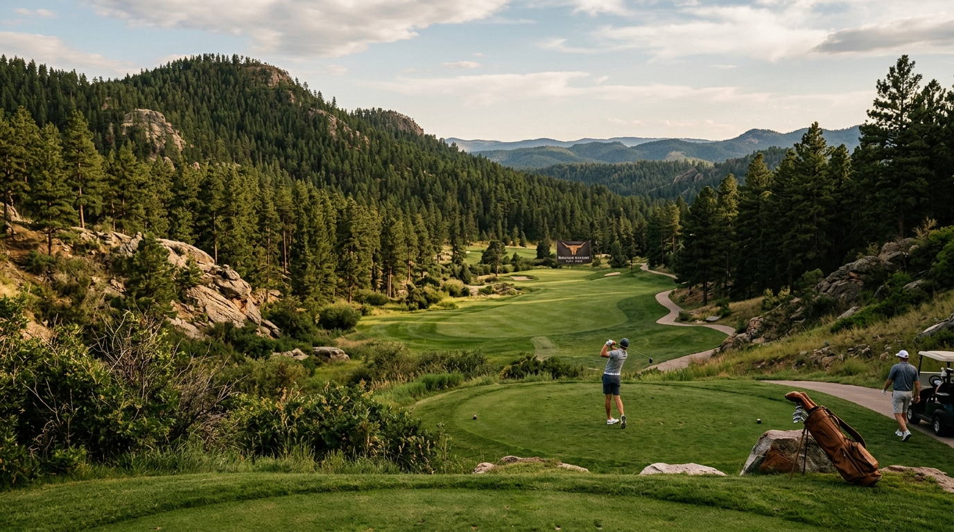 Scenic Golf Course in the Black Hills With National Forest Views