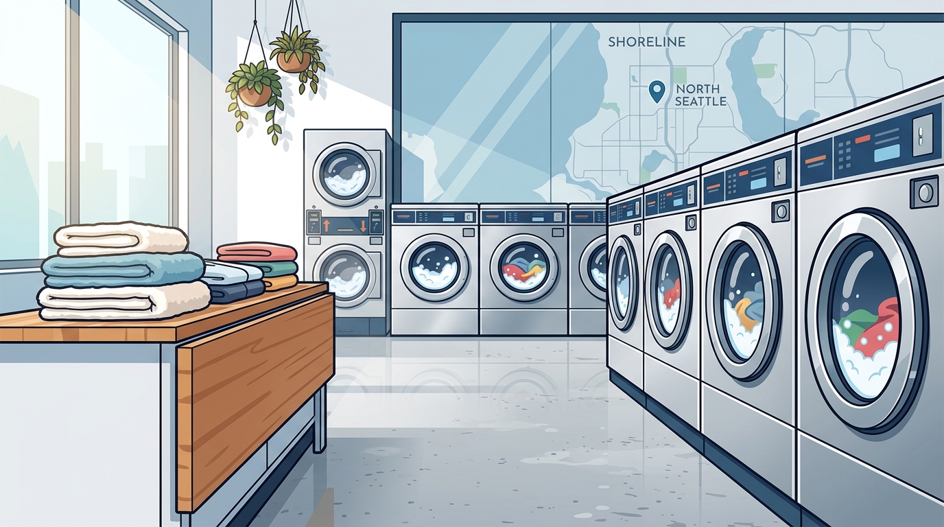 Clean High-End Laundromat Near North Seattle | Lumin Laundry