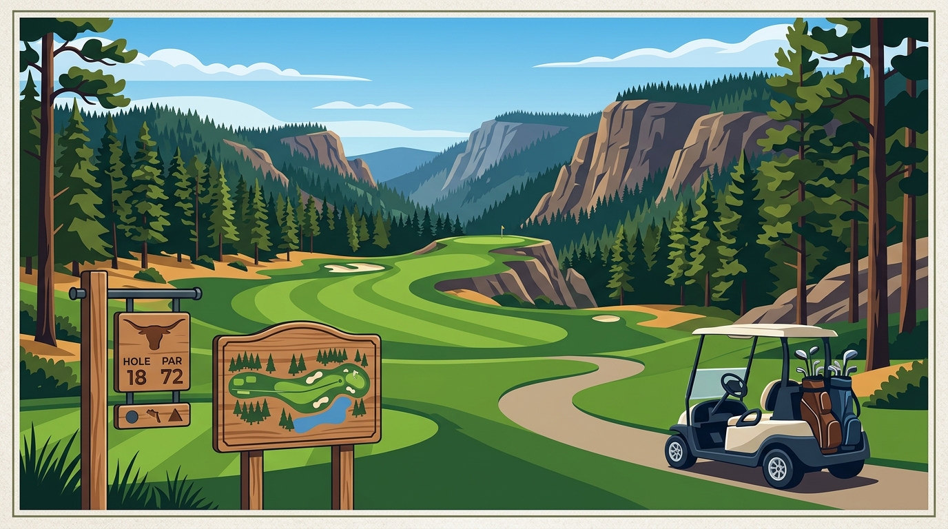 Scenic Golf Course in the Black Hills With National Forest Views