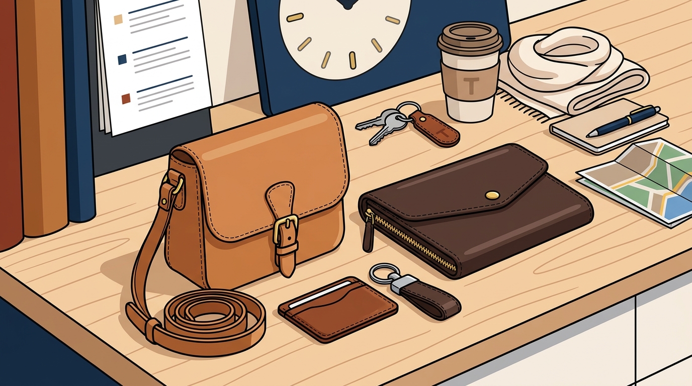 What are some popular leather goods for women's casual and everyday use, like crossbody bags or clutches? - trevony.com