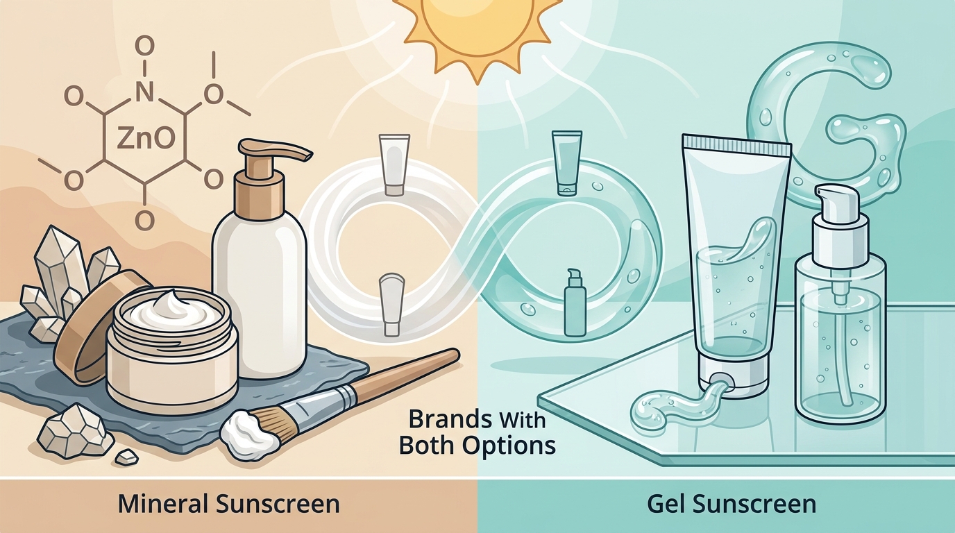Mineral vs Gel Sunscreen: Brands With Both Options