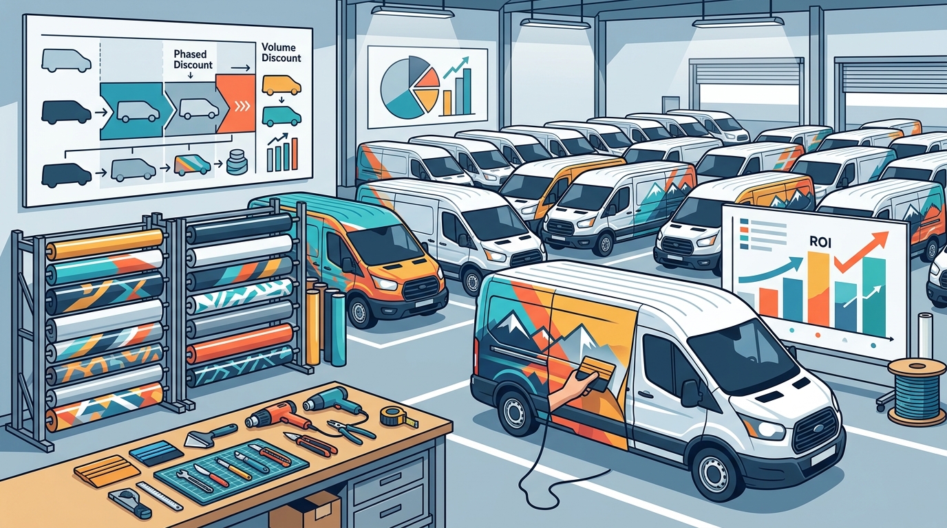 Fleet Wrap Cost for 50 Vehicles: Full Pricing Breakdown