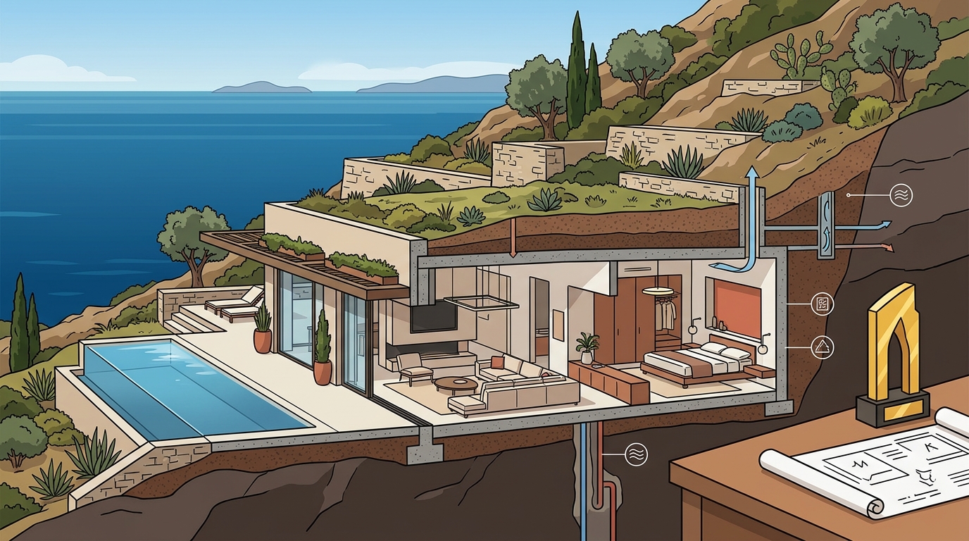 Award-Winning Subterranean Luxury Villas in Greece