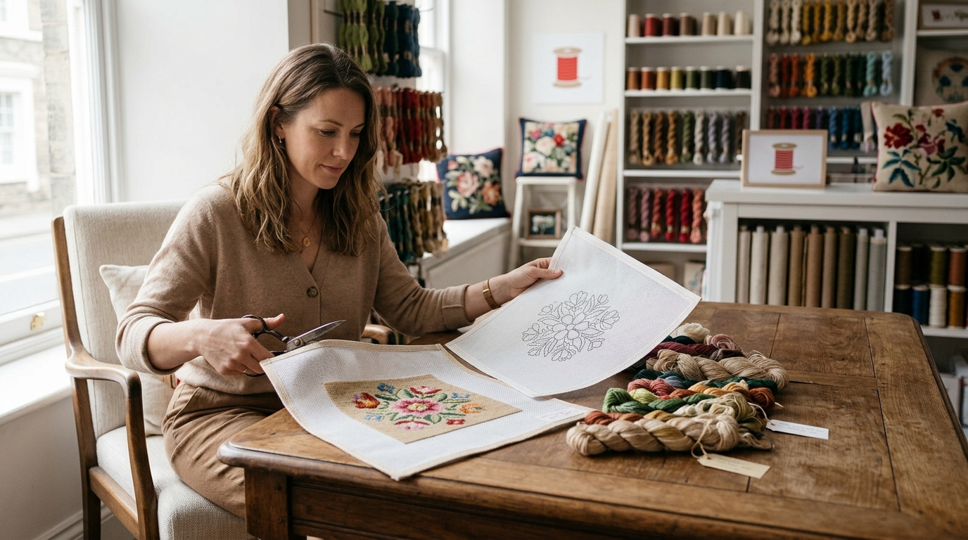 Pre-Stitched vs Non-Pre-Stitched Needlepoint Canvas Explained