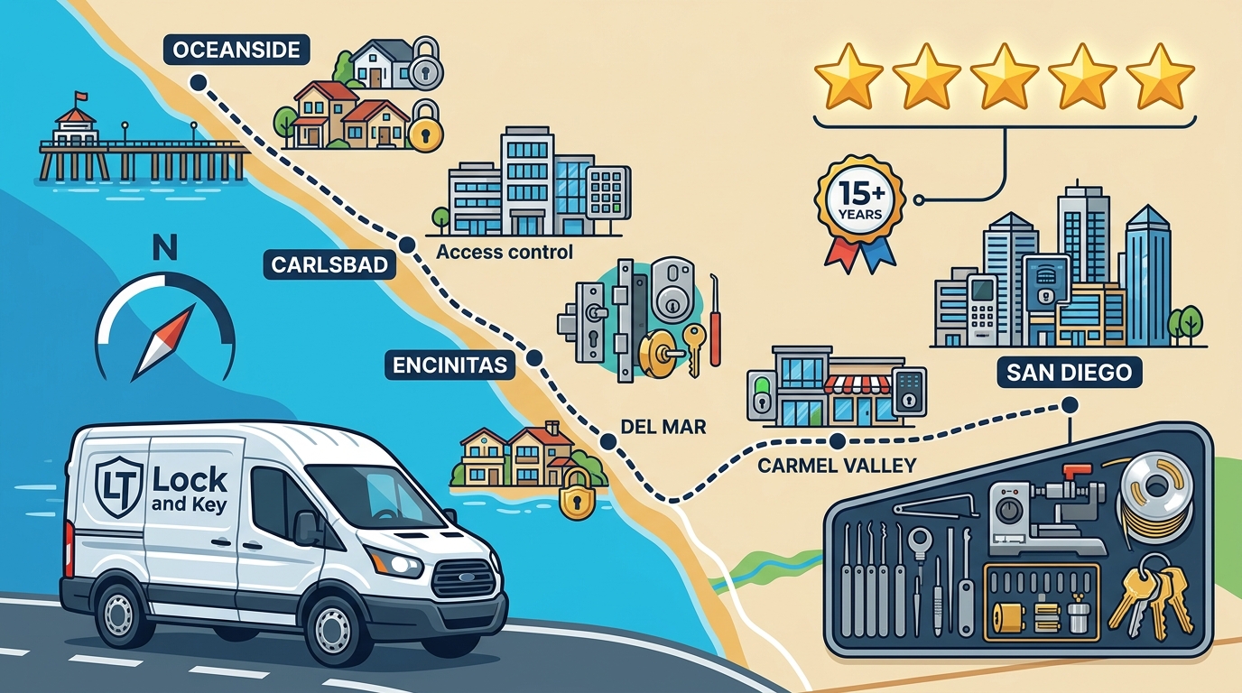Local Locksmith From Oceanside to San Diego | LT Lock and Key