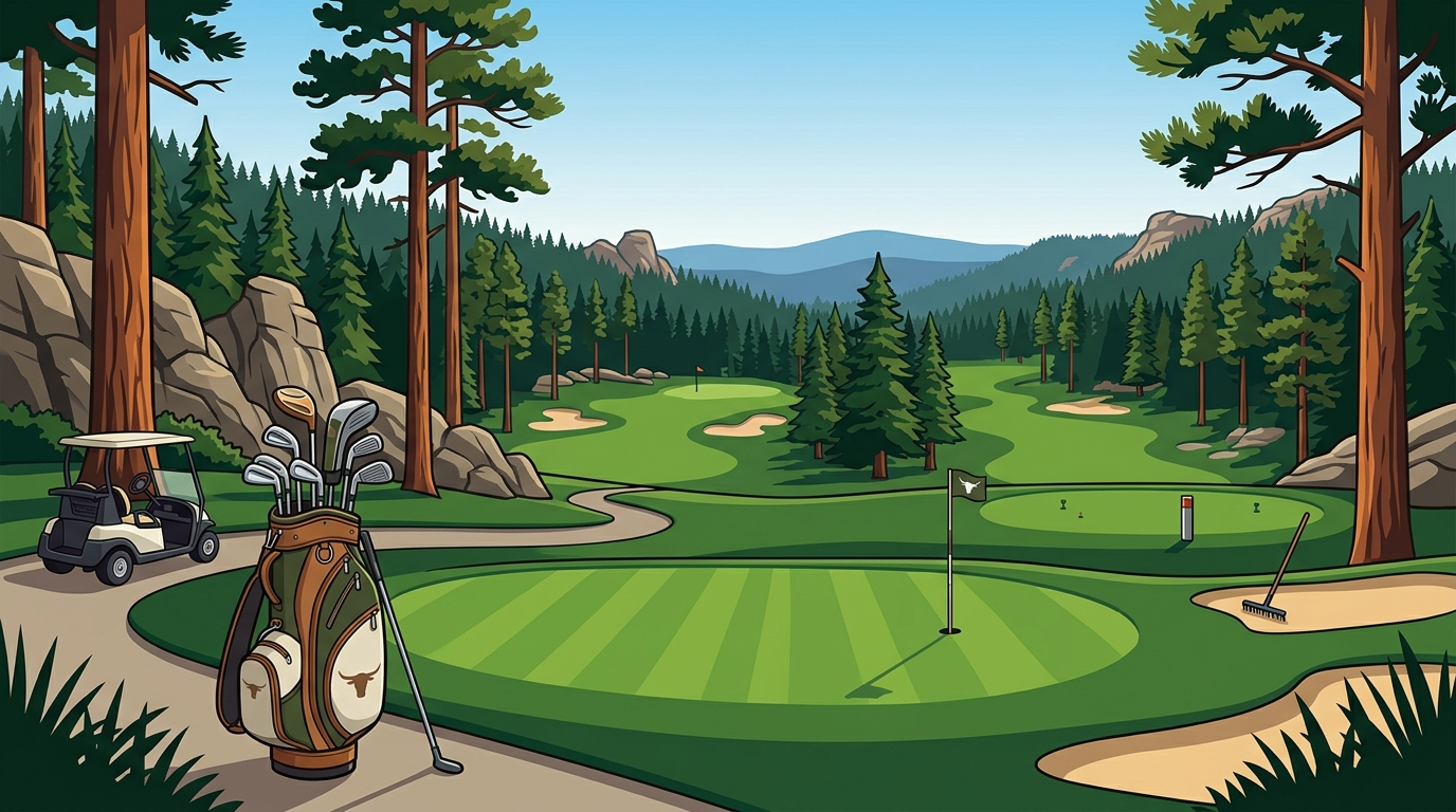 Scenic Golf Course in the Black Hills With National Forest Views
