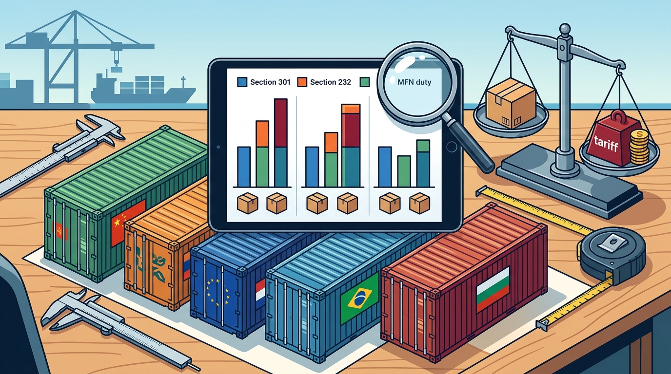 How to Compare Duties and Tariffs Across Countries Before Sourcing