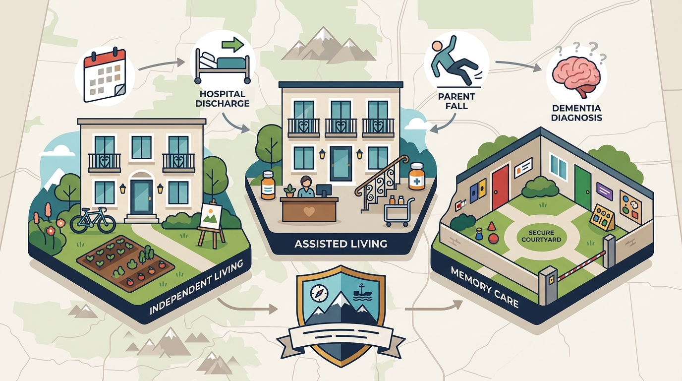 Comparing Assisted Living, Memory Care & Independent Living in Denver