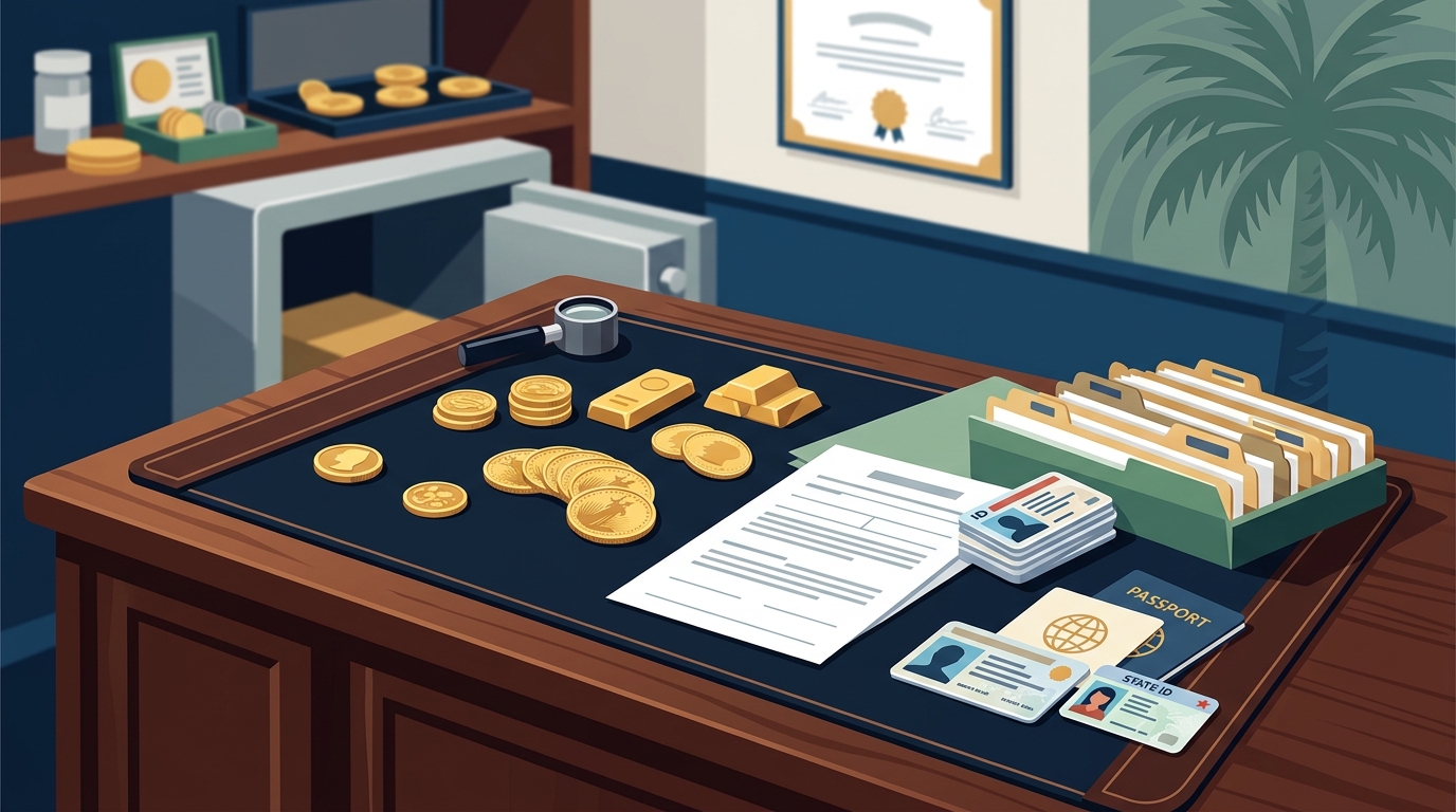 Documents Needed to Sell Gold Coins Locally in Florida