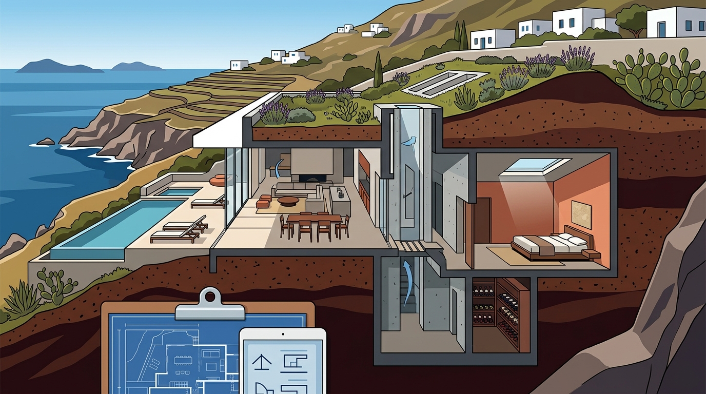 Award-Winning Subterranean Luxury Villas in Greece