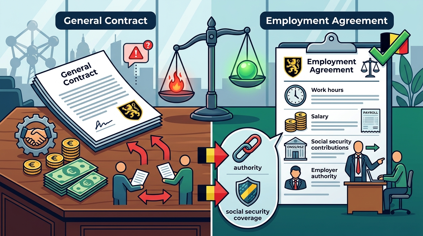 Contract vs Employment Agreement in Belgian Law