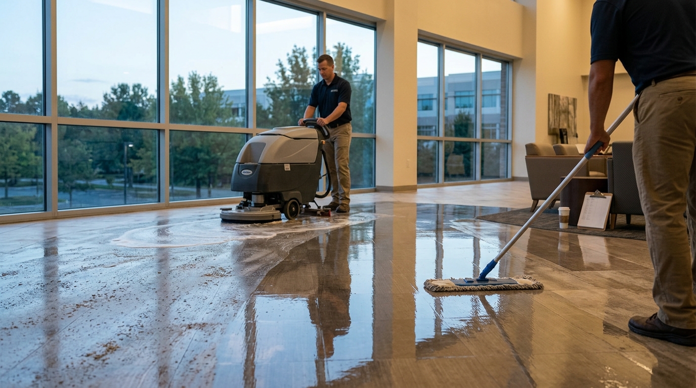 Commercial Floor Stripping and Waxing: Step-by-Step Process