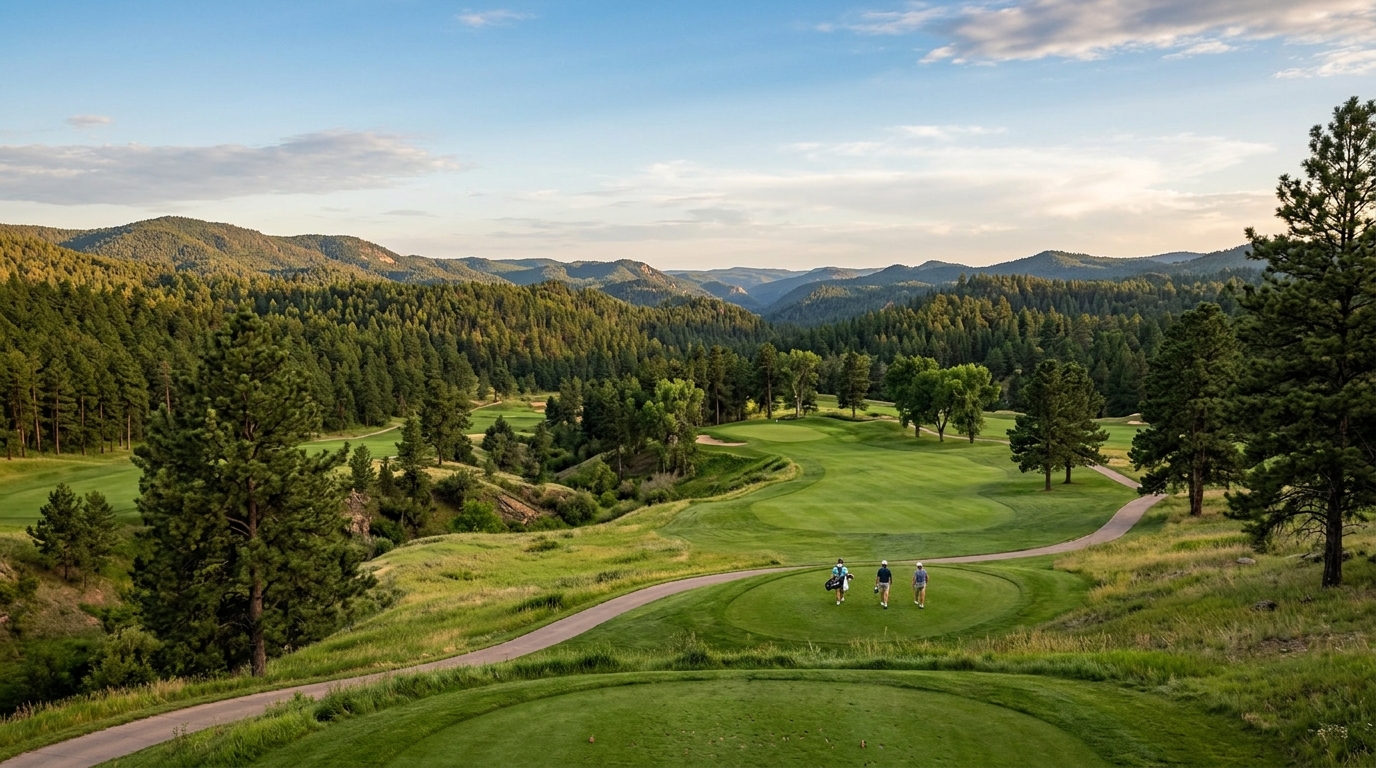 Scenic Golf Course in the Black Hills With Forest Views