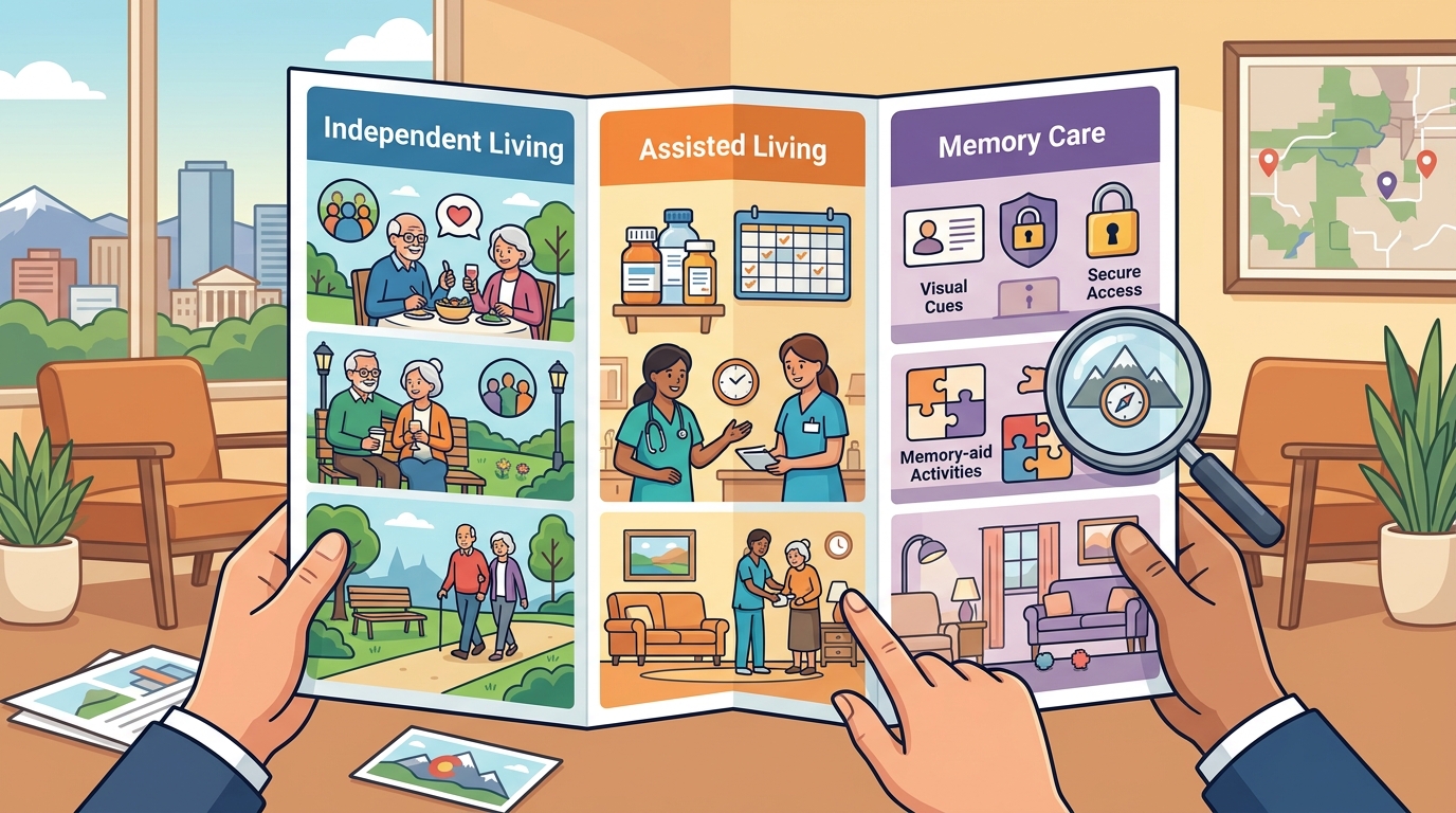 Comparing Assisted Living, Memory Care & Independent Living in Denver